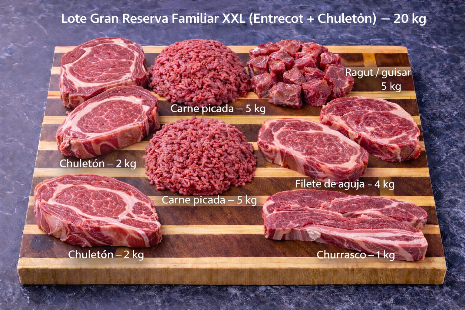Lote Gran Reserva Familiar XXL (Entrecot + Chuletón) — 20 kg